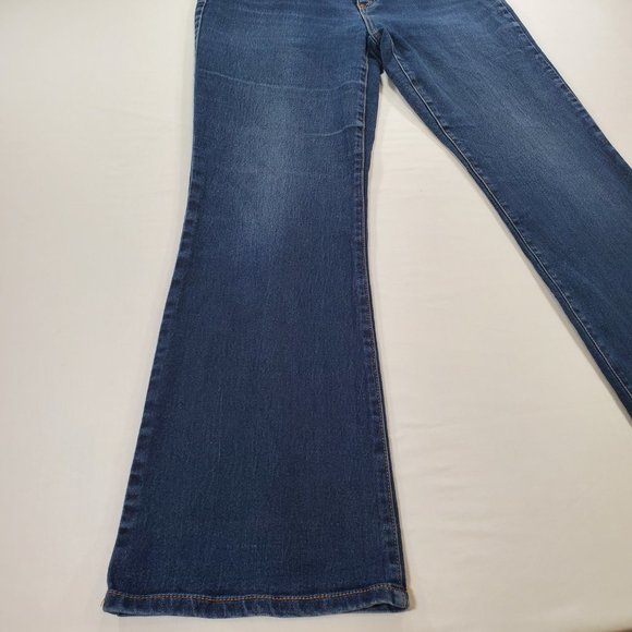 Michael Kors Jeans Women Size 10 Blue Stretch Denim Dark Wash Flare Leg Casual - Picture 4 of 16